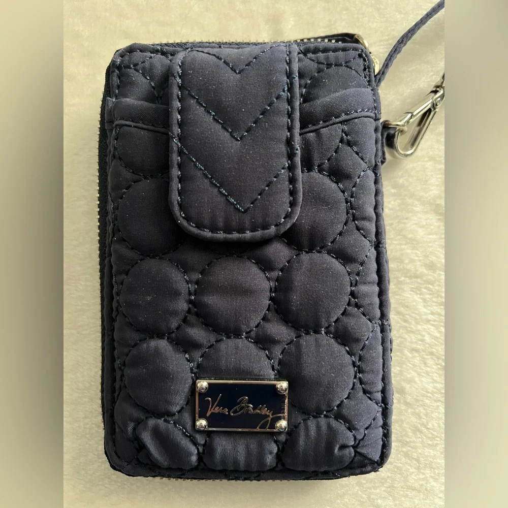 Vera Bradley Quilted Navy Blue Wristlet, NWOT